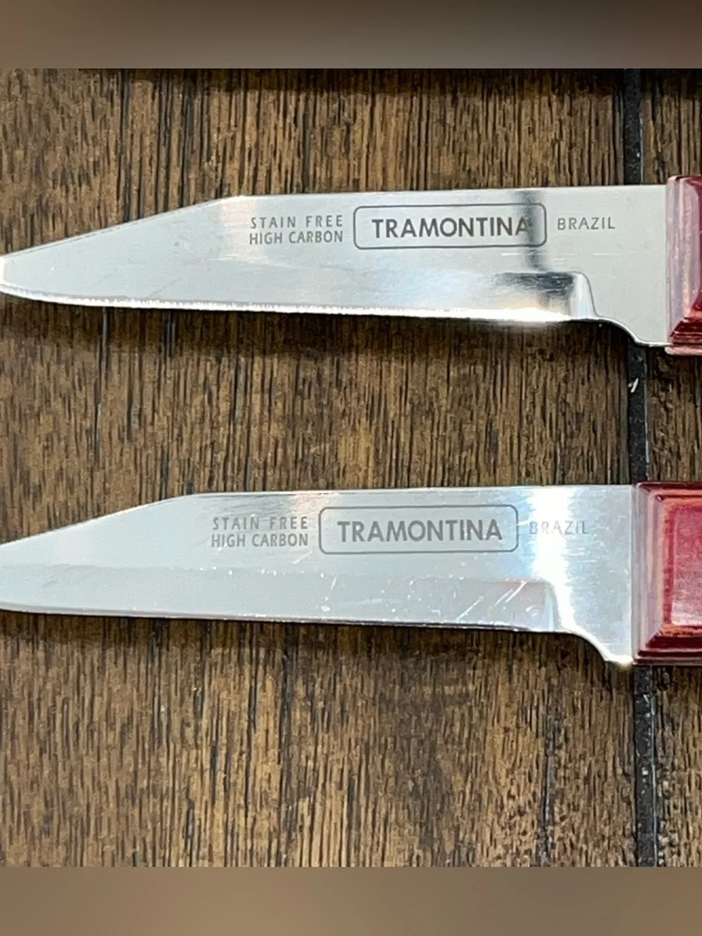 Tramontina Brazil (2) Steak & (2) Pairing Knives High Carbon Stainless Steel